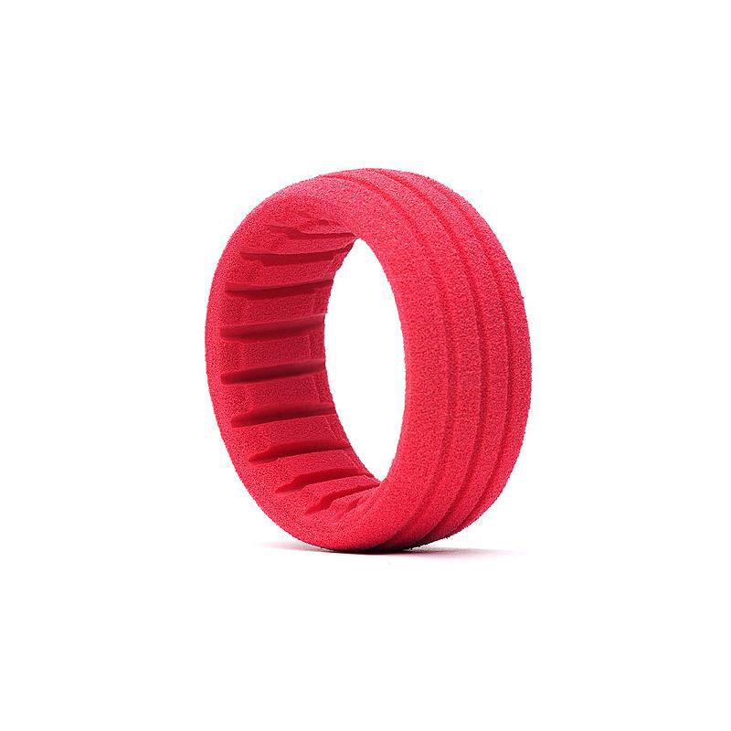 AKA PRODUCTS, INC. 1/8 I-Beam Medium Long Wear Tires, Red Inserts (2): Buggy