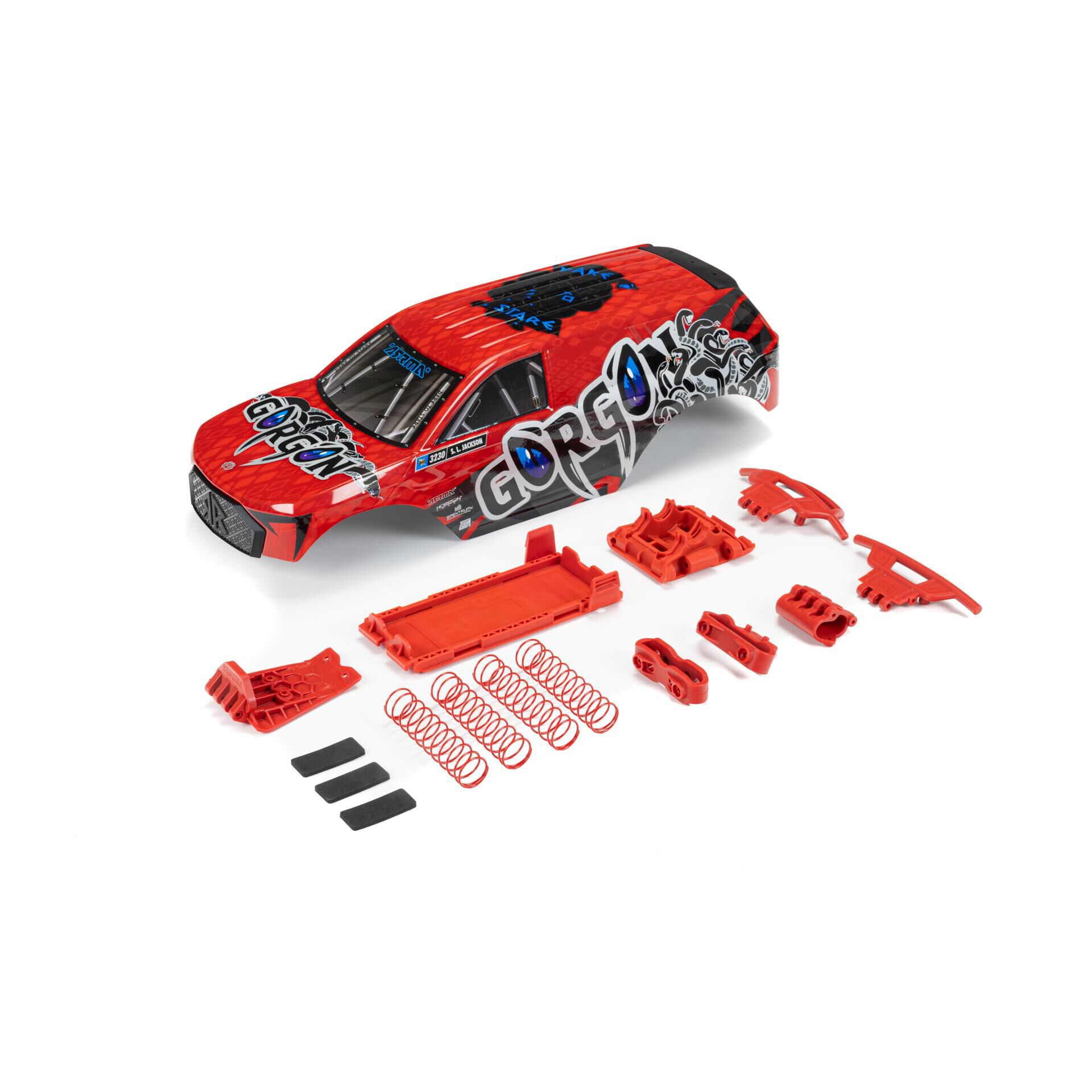 ARRMA GORGON Painted Decaled Body Set, Red