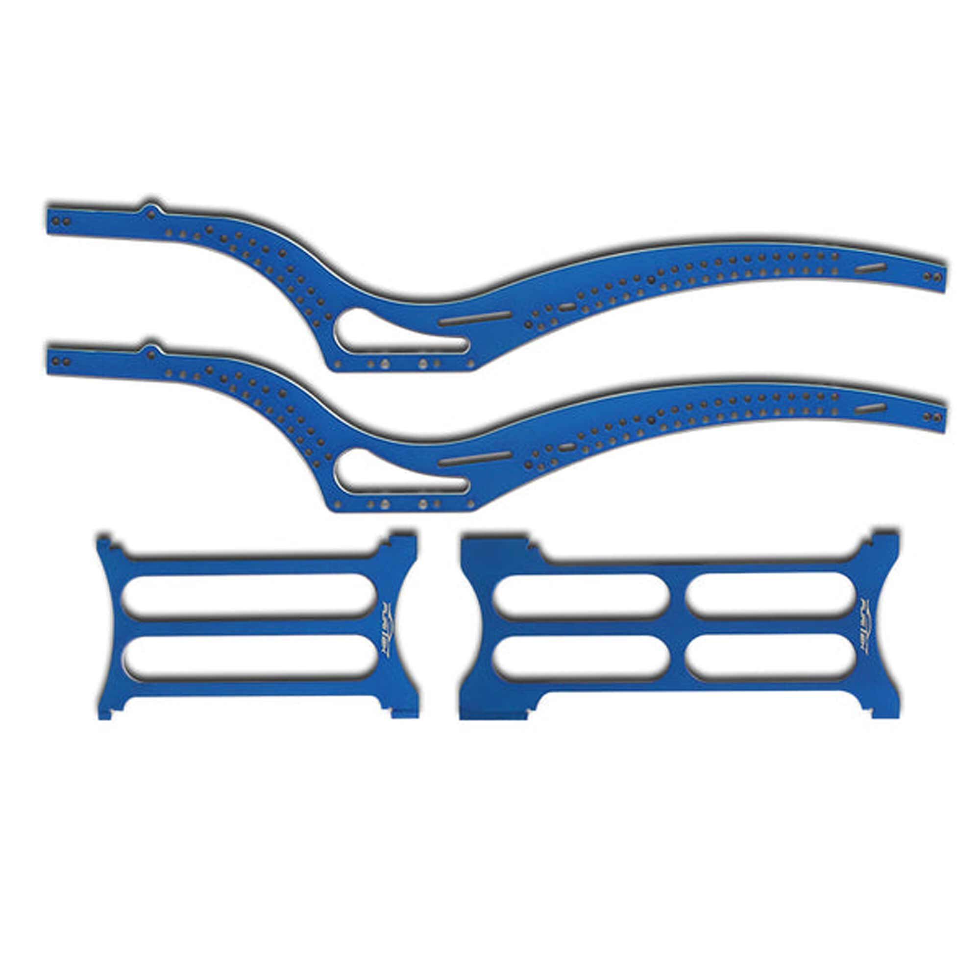 Furitek Scythe Aluminum Rail Frame, Blue: SCX24 Jeep Gladiator