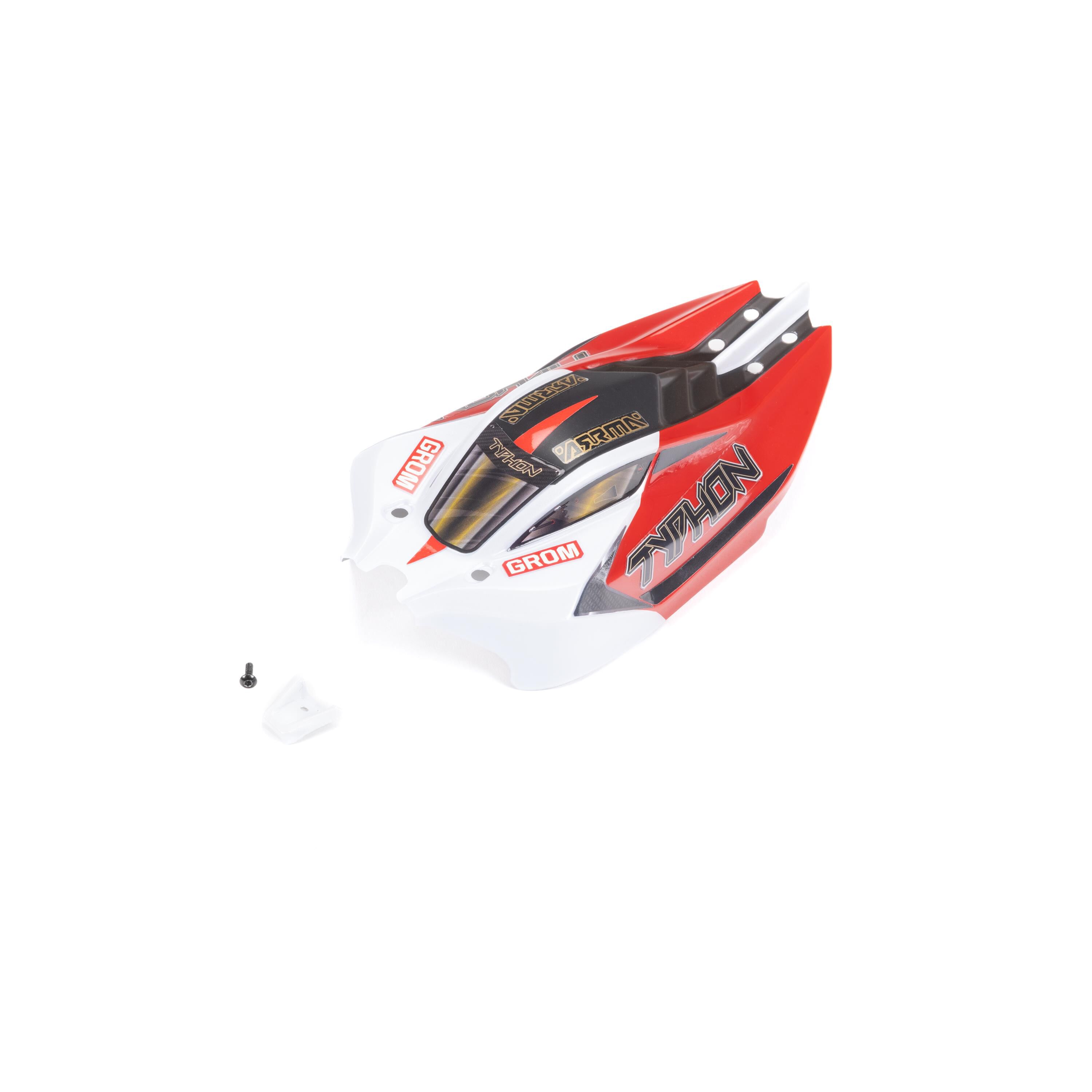 ARRMA TYPHON GROM Body, Red/White