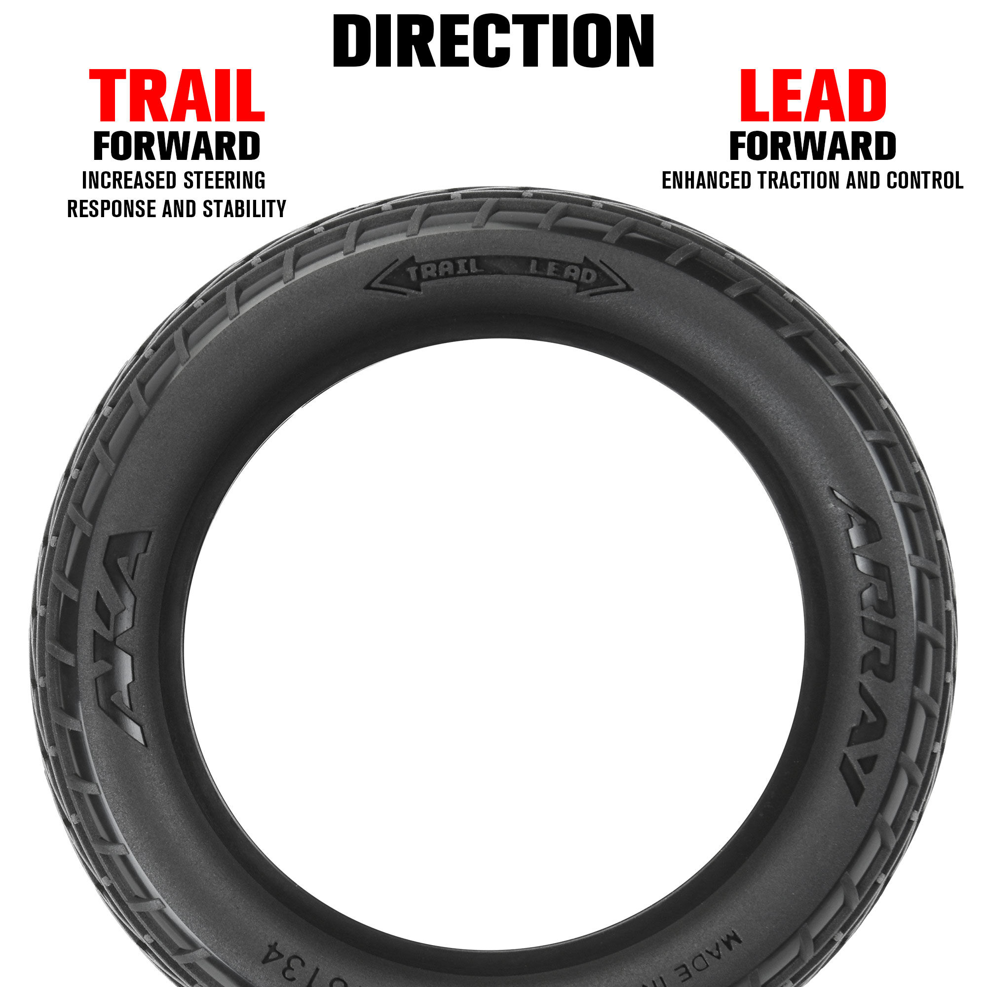 AKA PRODUCTS, INC. 1/10 Array Super Soft Long Wear Rear 2.2" Dirt Oval Tires (2)