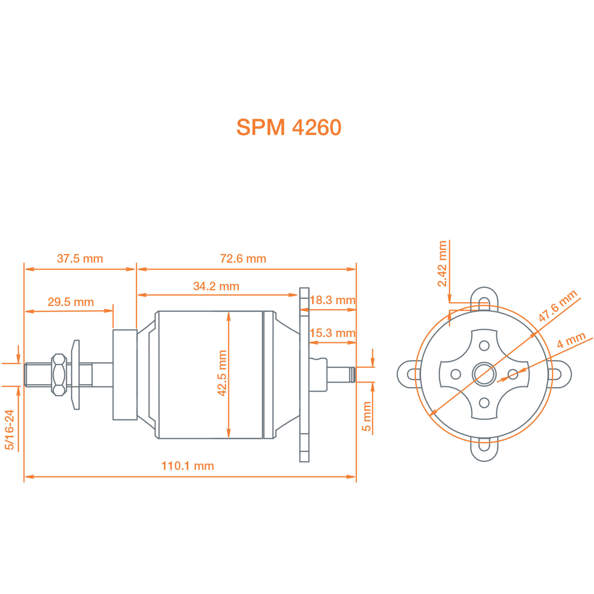 Spektrum Accessories Avian 4260-800Kv Outrunner Brushless Motor