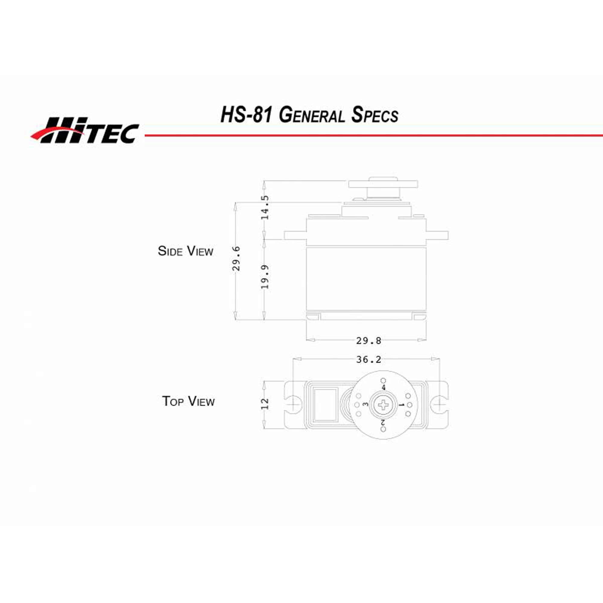Hitec RCD Inc. HS-81 Standard Micro Analog Servo