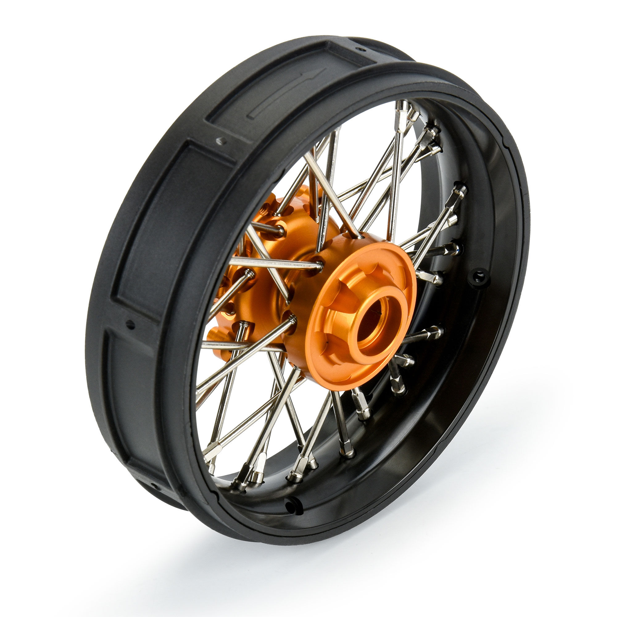 Pro-Line Racing 1/4 Pro-Spec Aluminum V2 Bead Front Wheel Black/Gold (1): Promoto-SM