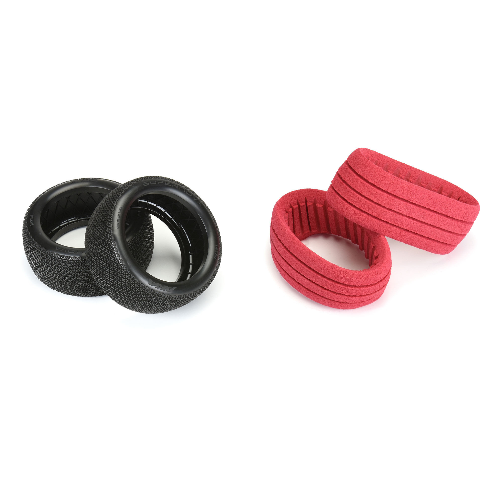 AKA PRODUCTS, INC. 1/8 Supernova Soft Longwear F/R 4.0 Off-Road Truck Tires (2)