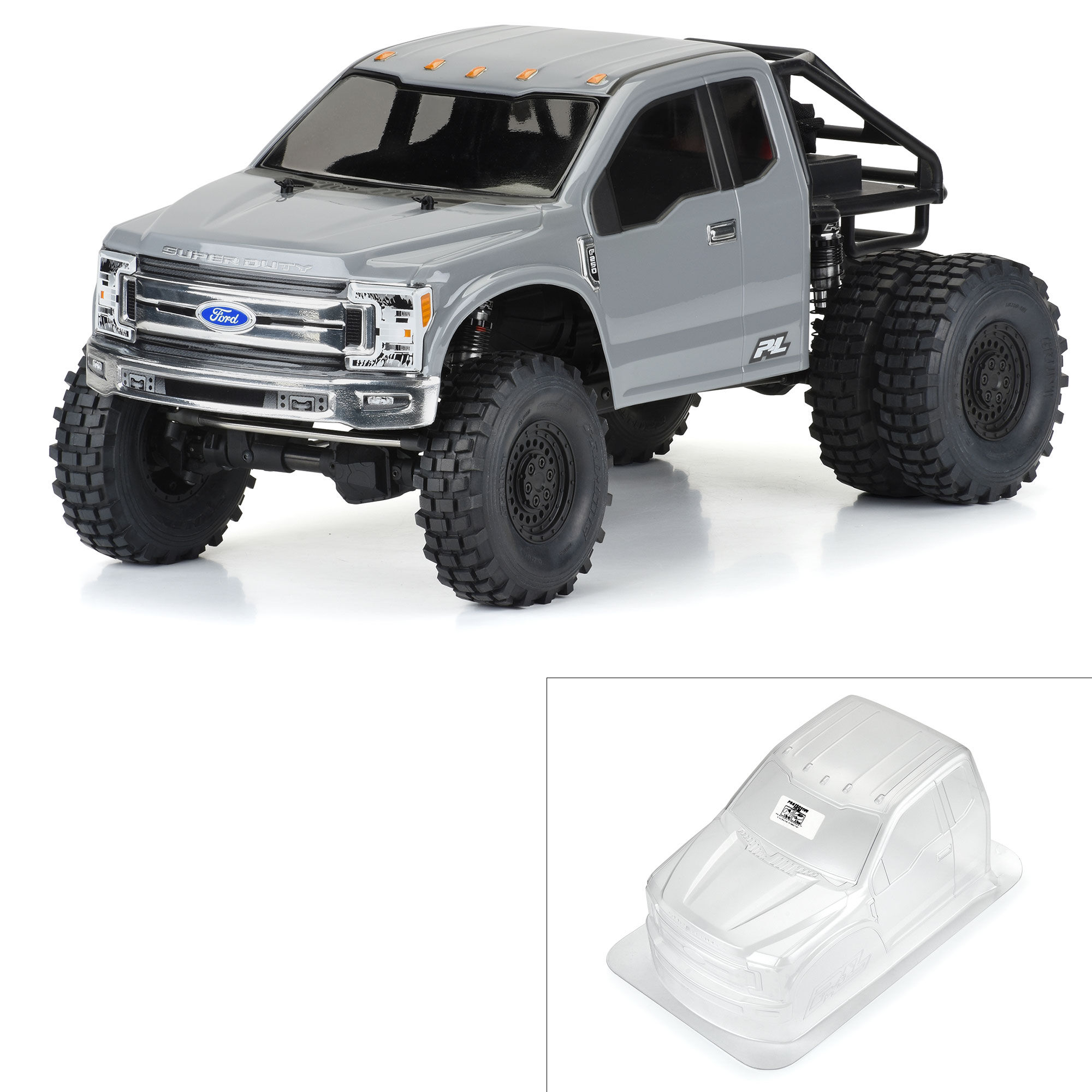 Pro-Line Racing 1/10 2017 Ford F-250 Super Duty Cab-Only Clear Body 12.3" WB Crawler