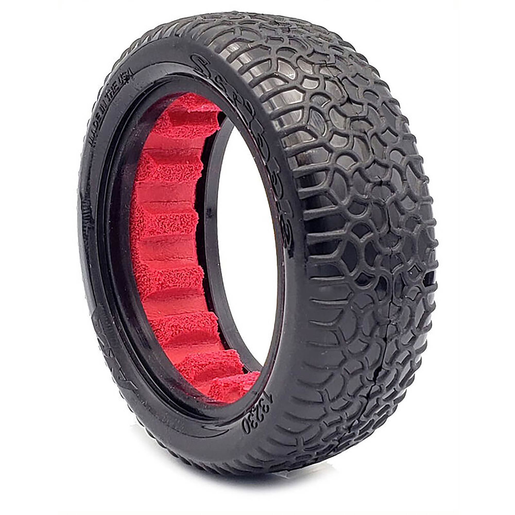 AKA PRODUCTS, INC. 1/10 Scribble Front 2WD 2.2 Super Soft Long Wear Tires, Red Inserts (2): Buggy