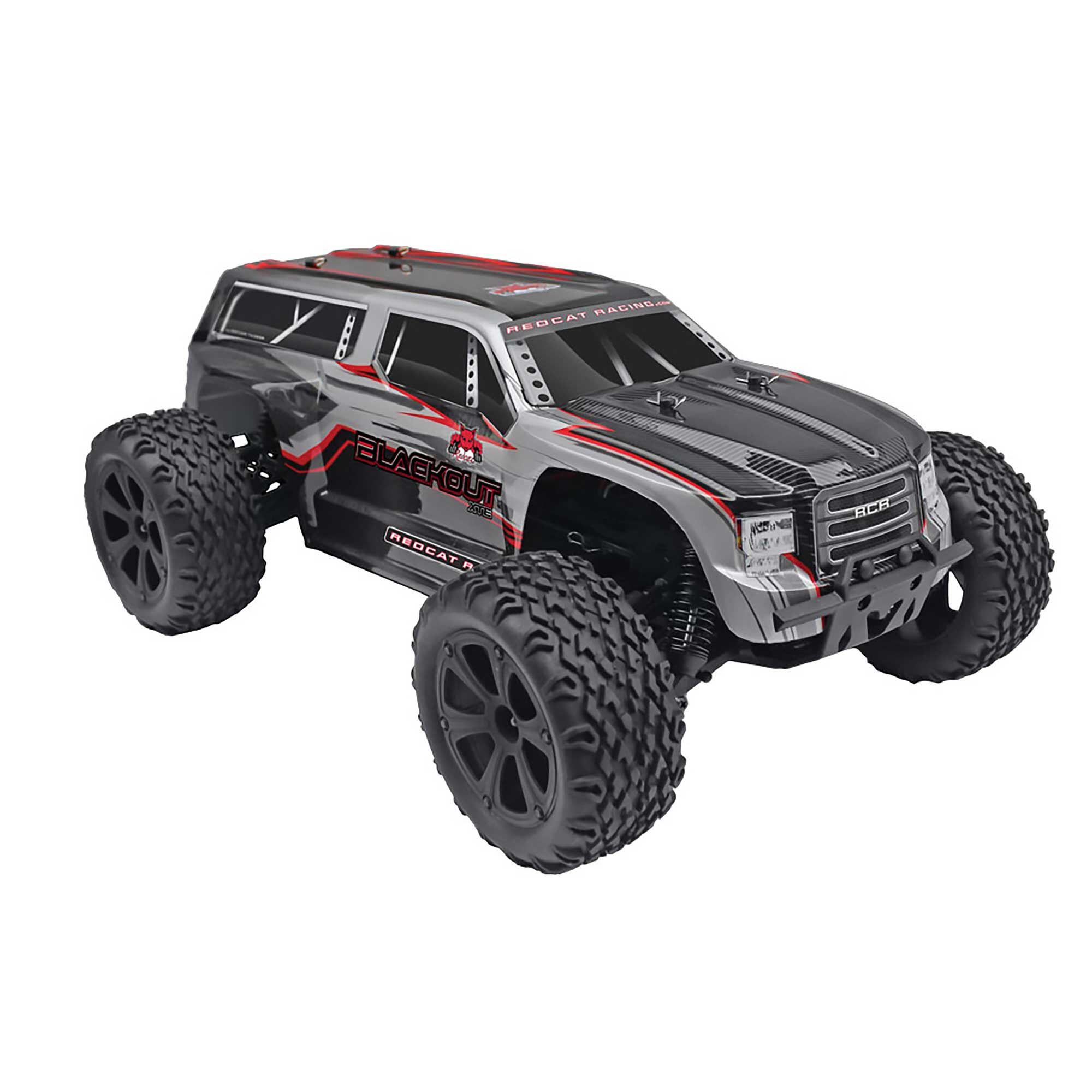 Redcat Racing 1/10 Blackout XTE 4WD Monster SUV Brushed RTR, Silver