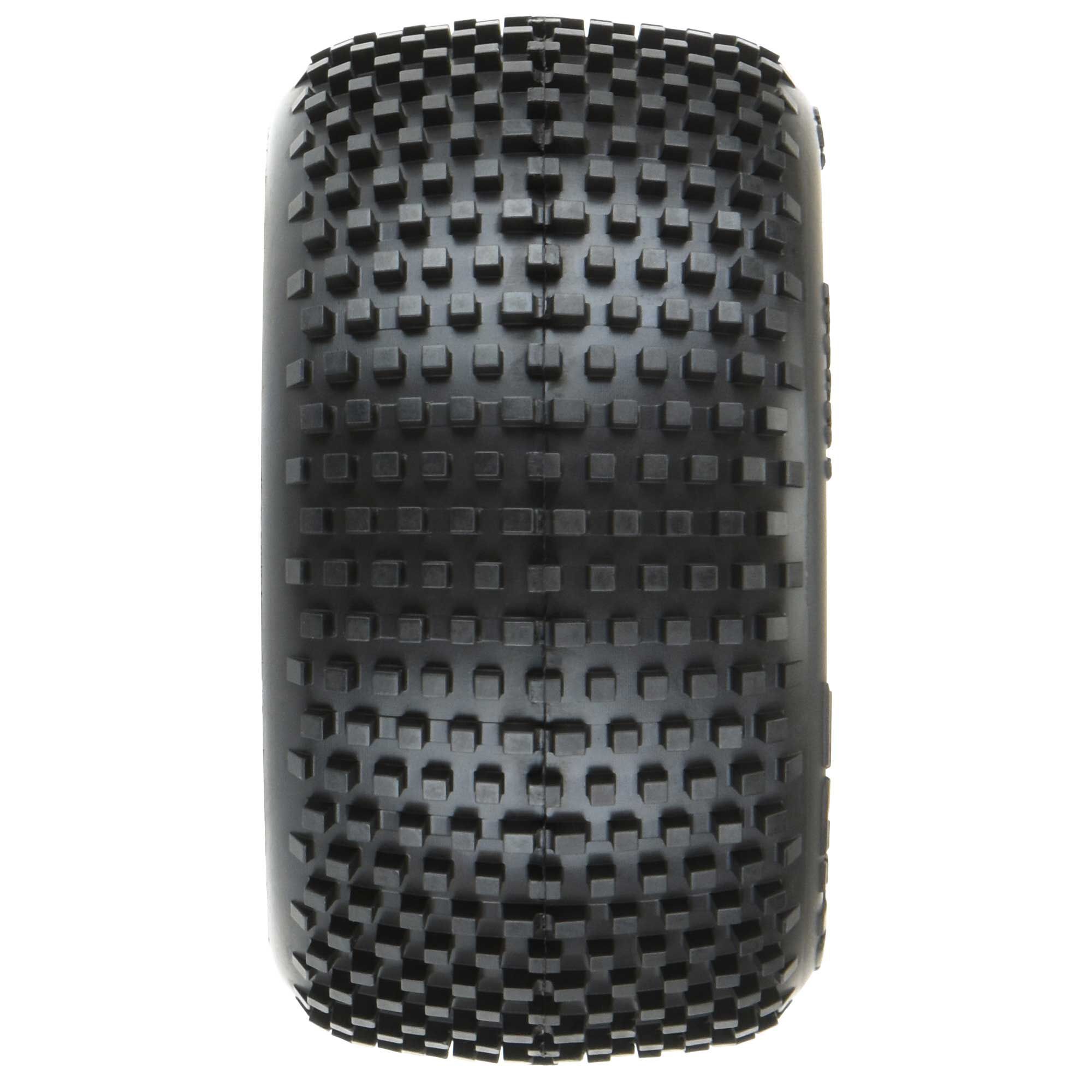 Pro-Line Racing 1/18 Hole Shot Front/Rear Mini-T Tires Mounted 8mm Yellow Wheels (2)