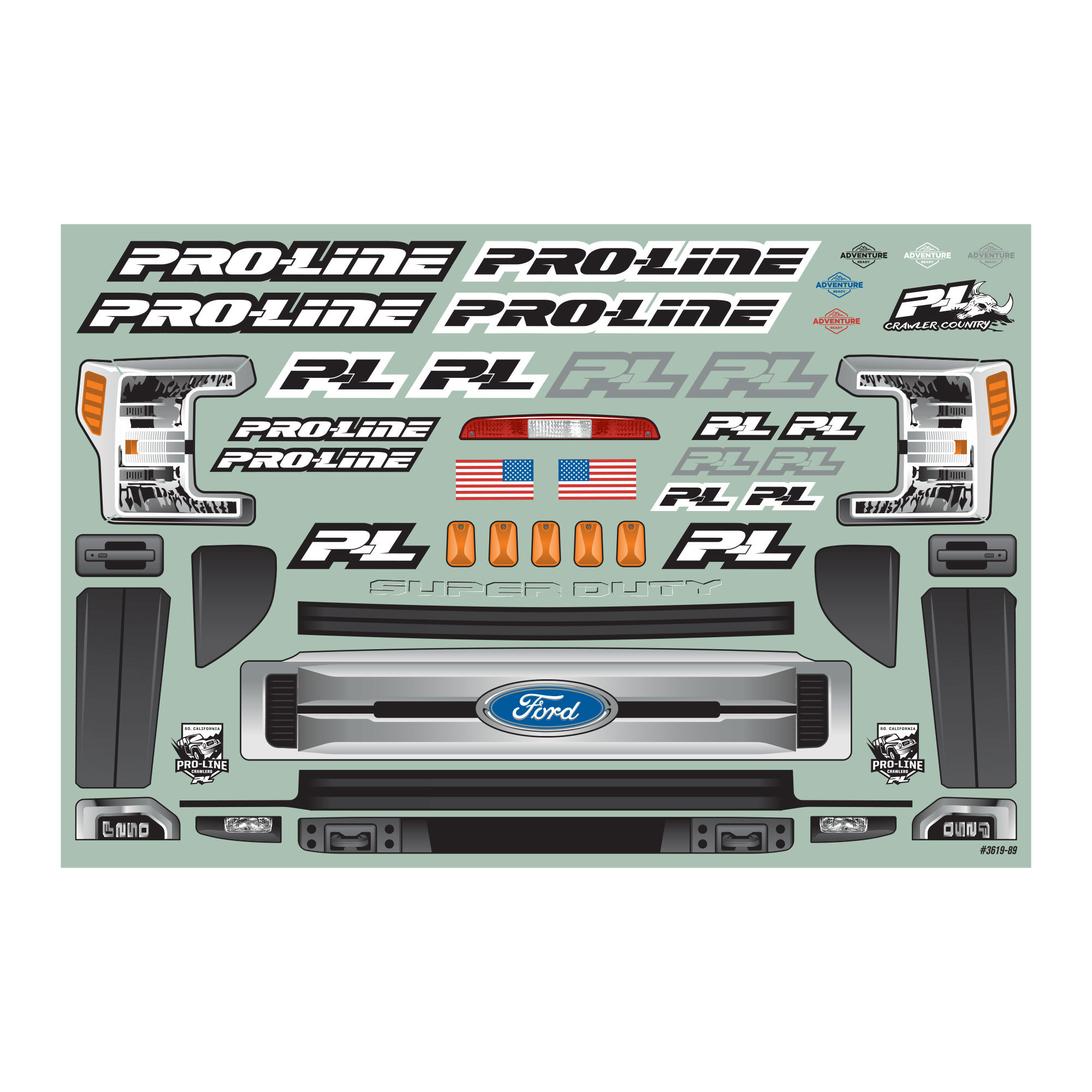 Pro-Line Racing 1/10 2017 Ford F-250 Super Duty Cab-Only Clear Body 12.3" WB Crawler