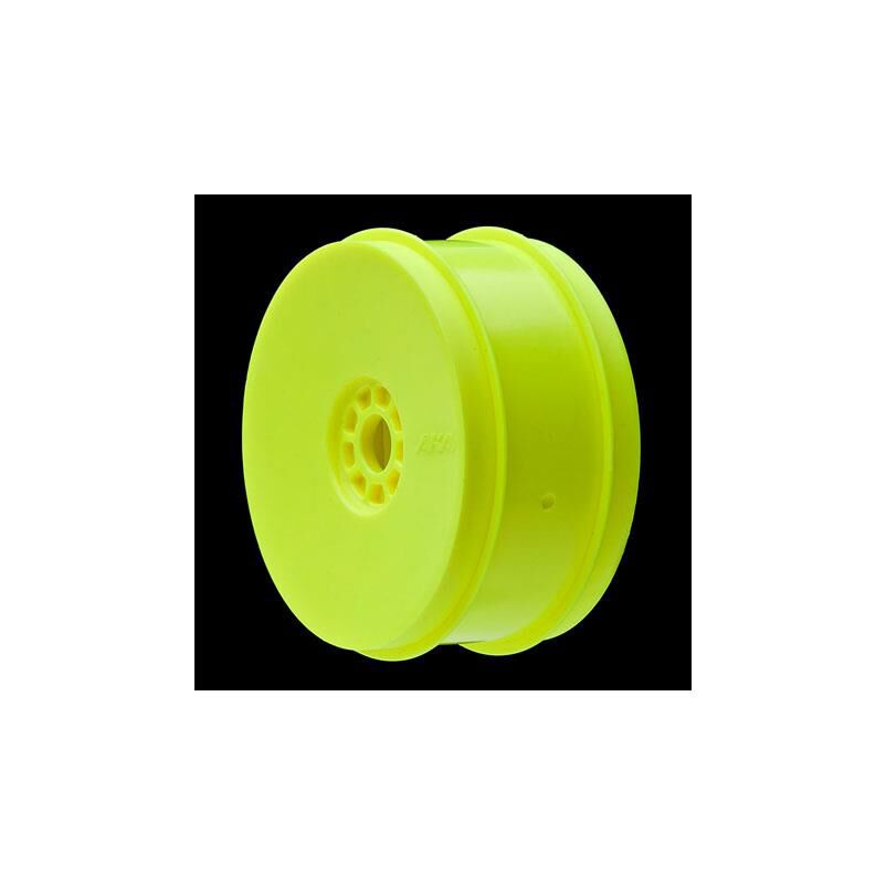 AKA PRODUCTS, INC. 1/8 Impact Super Soft Long Wear Pre-Mounted Tires, Yellow EVO Wheels (2): Buggy