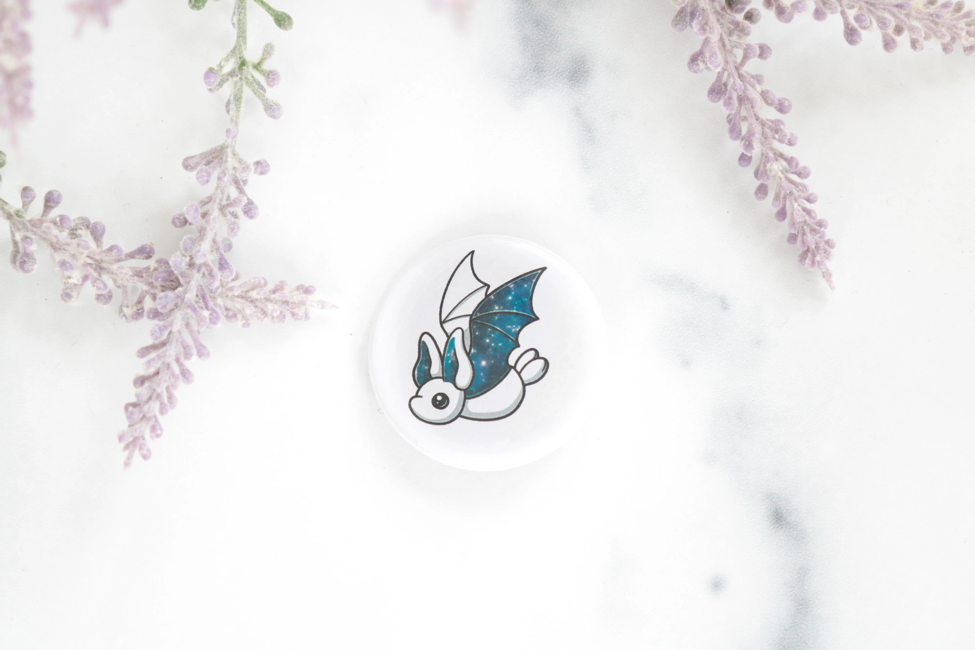Galaxy Bat Pinback Buttons
