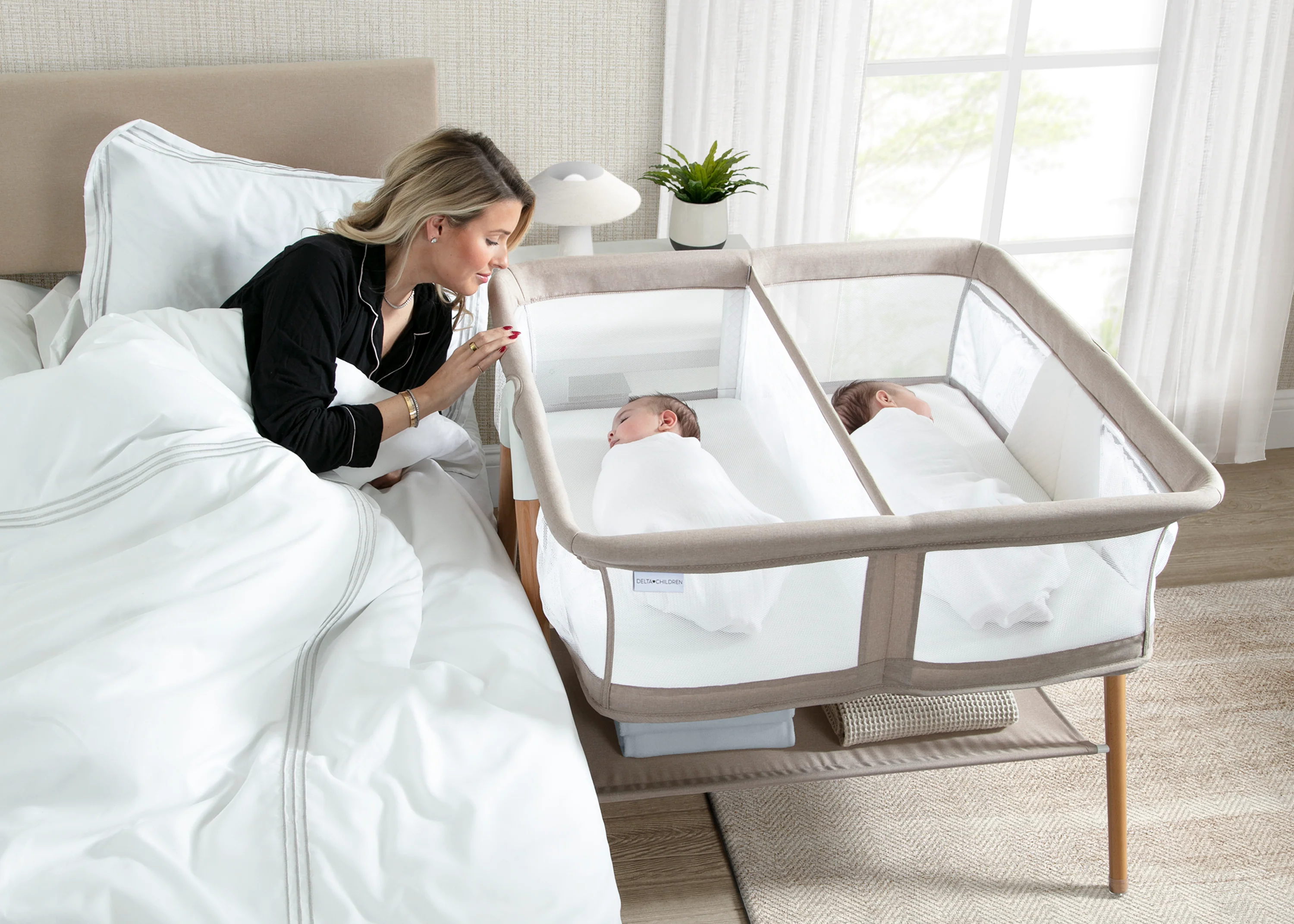 2025 Bondi Beechwood Twin Bassinet