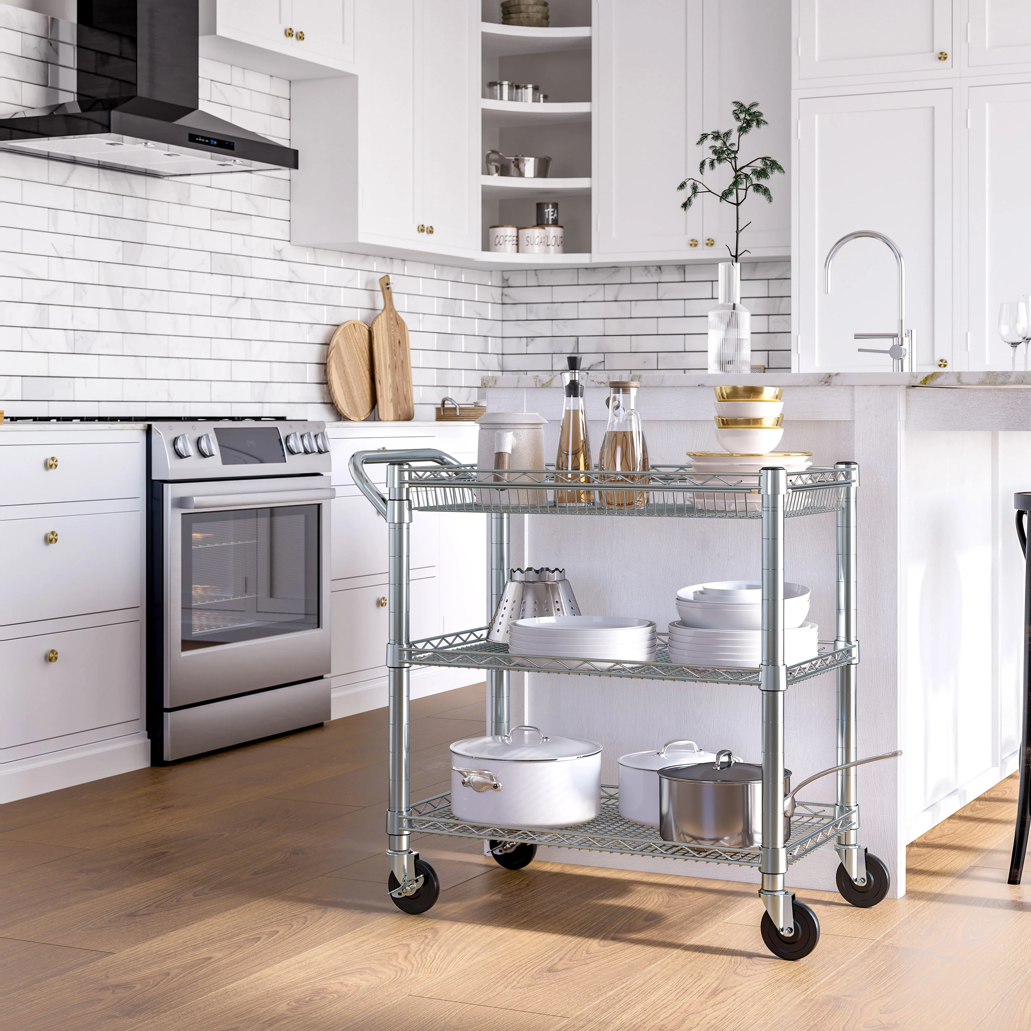 3-Tier NSF Heavy-Duty Utility Cart