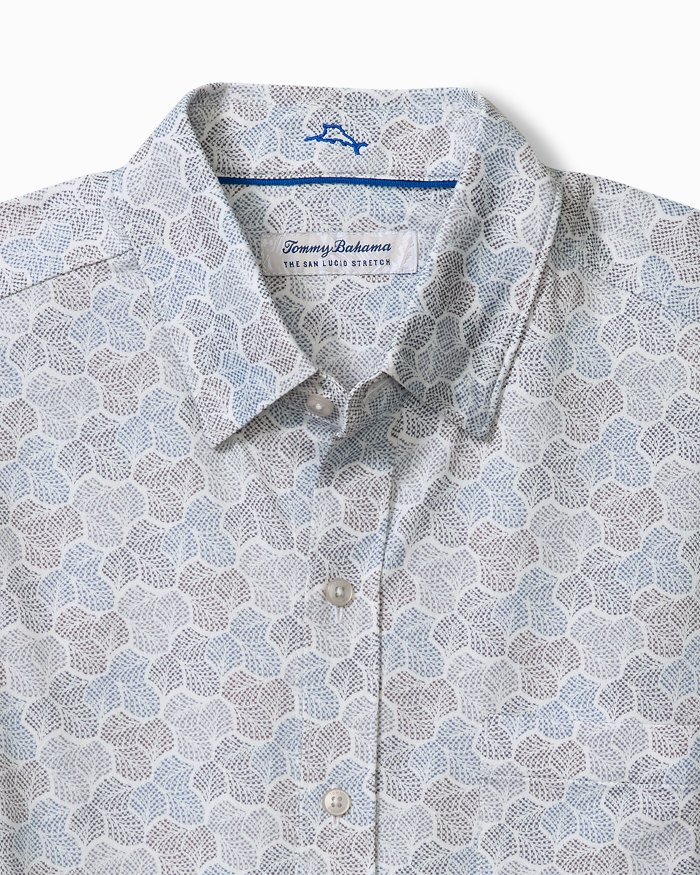 Tommy Bahama San Lucio Tri Leaf Geo Stretch Knit Shirt
