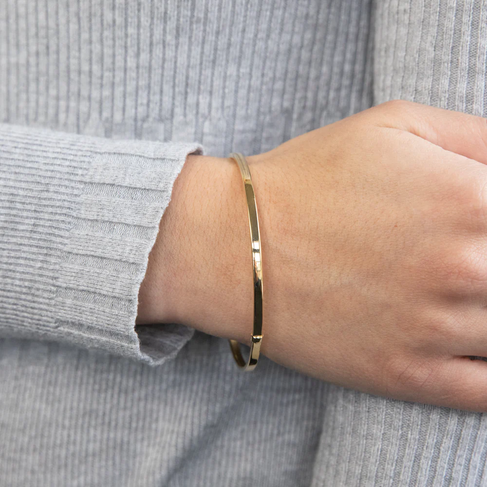 9ct Yellow Gold Silver Filled Bangle