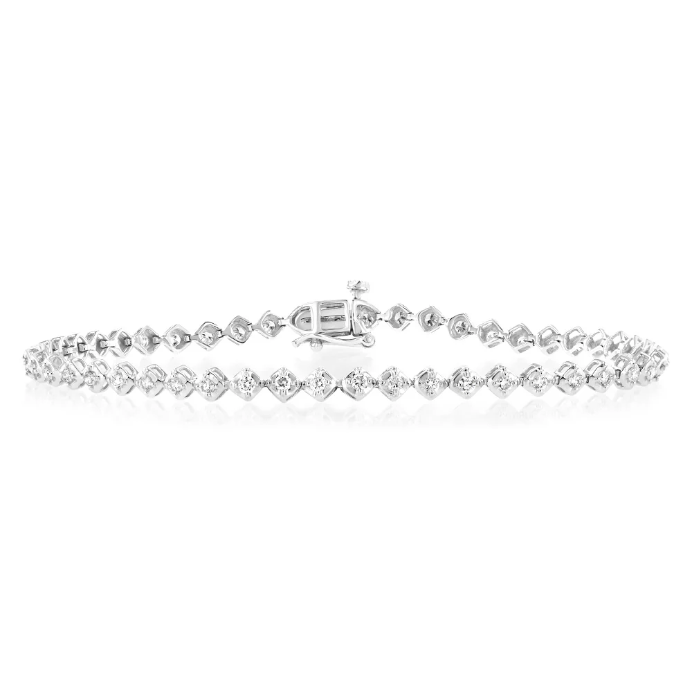 Luminesce Lab Grown Diamond Pear Tennis Bracelet 10ct