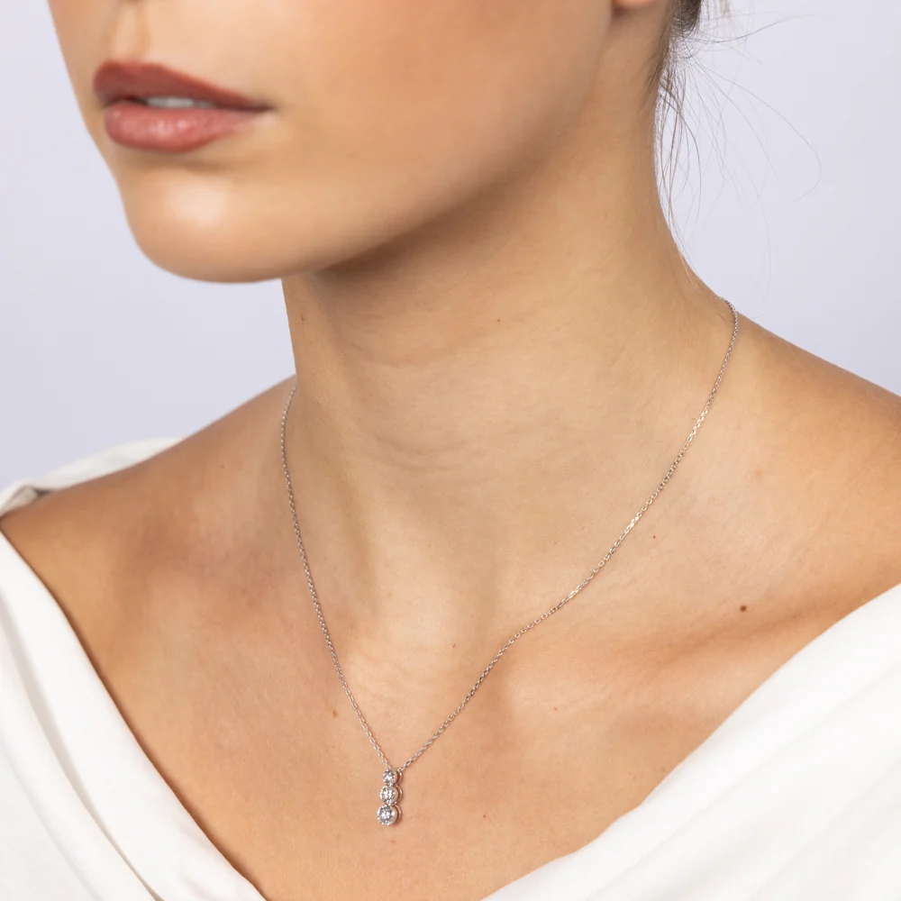 Luminesce Lab Grown 9ct White Gold 0.95 Carat Diamond Pendant