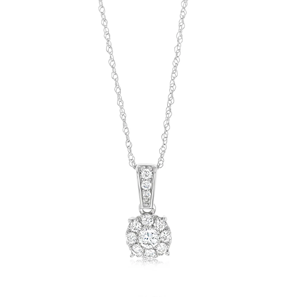 Luminesce Lab Grown 1/4 Carat Diamond Pendant 9ct Gold