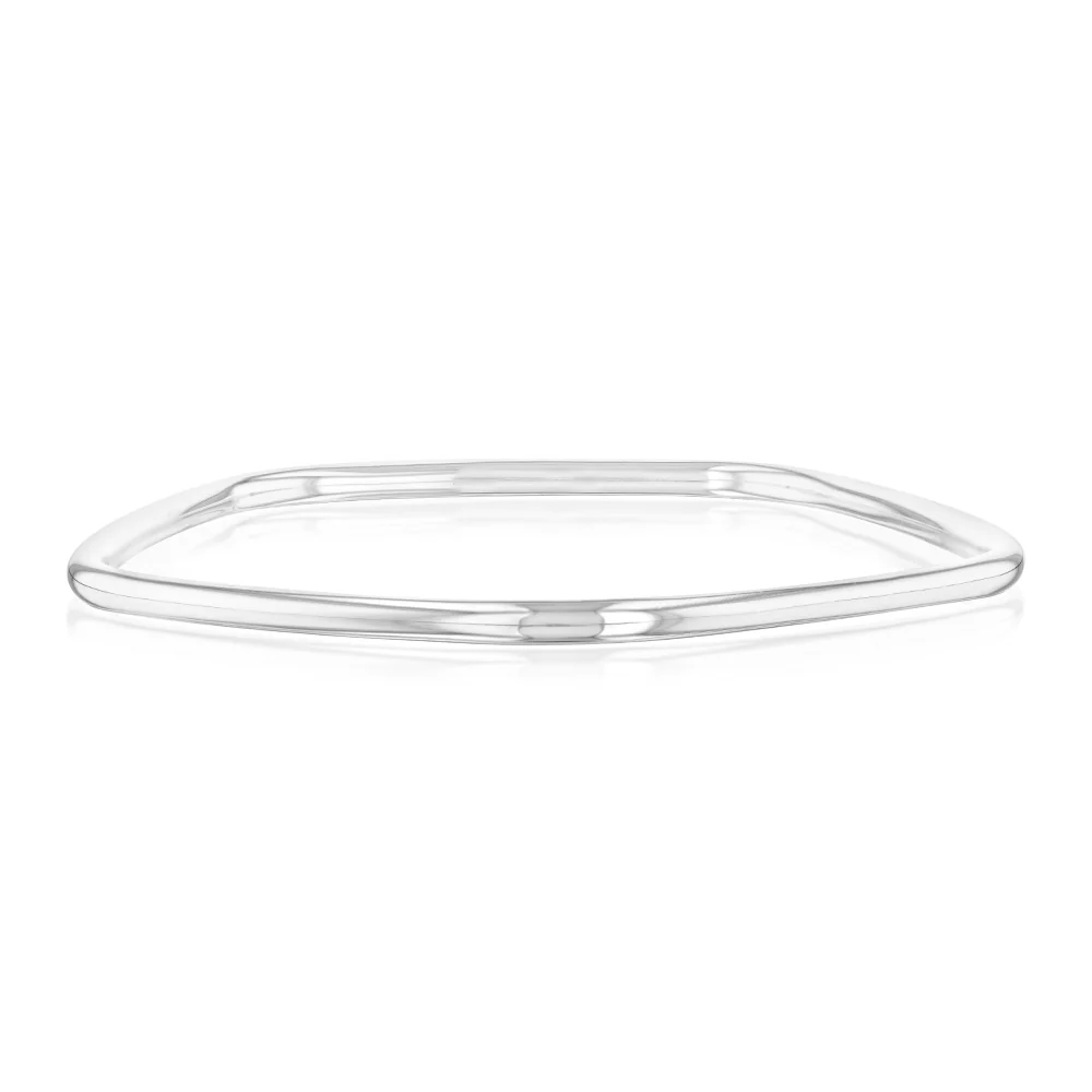 Sterling Silver Pentagon Bangle 65mm