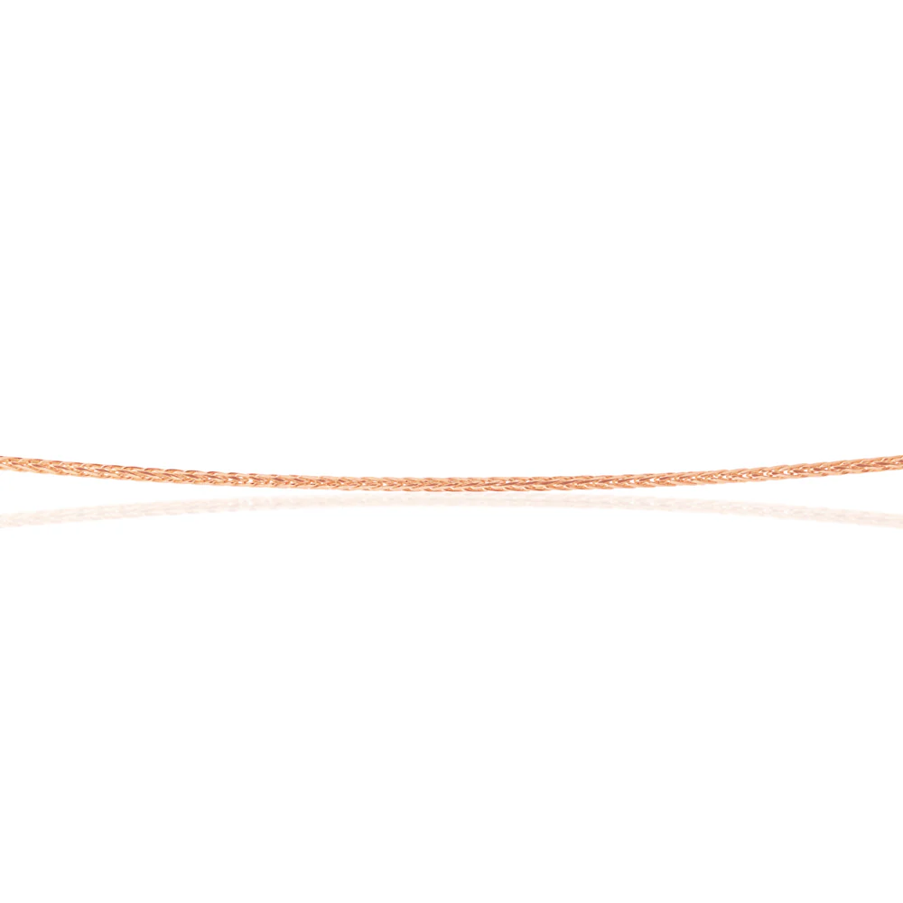 9ct Rose Gold Wheat Link Extender Chain 47cm