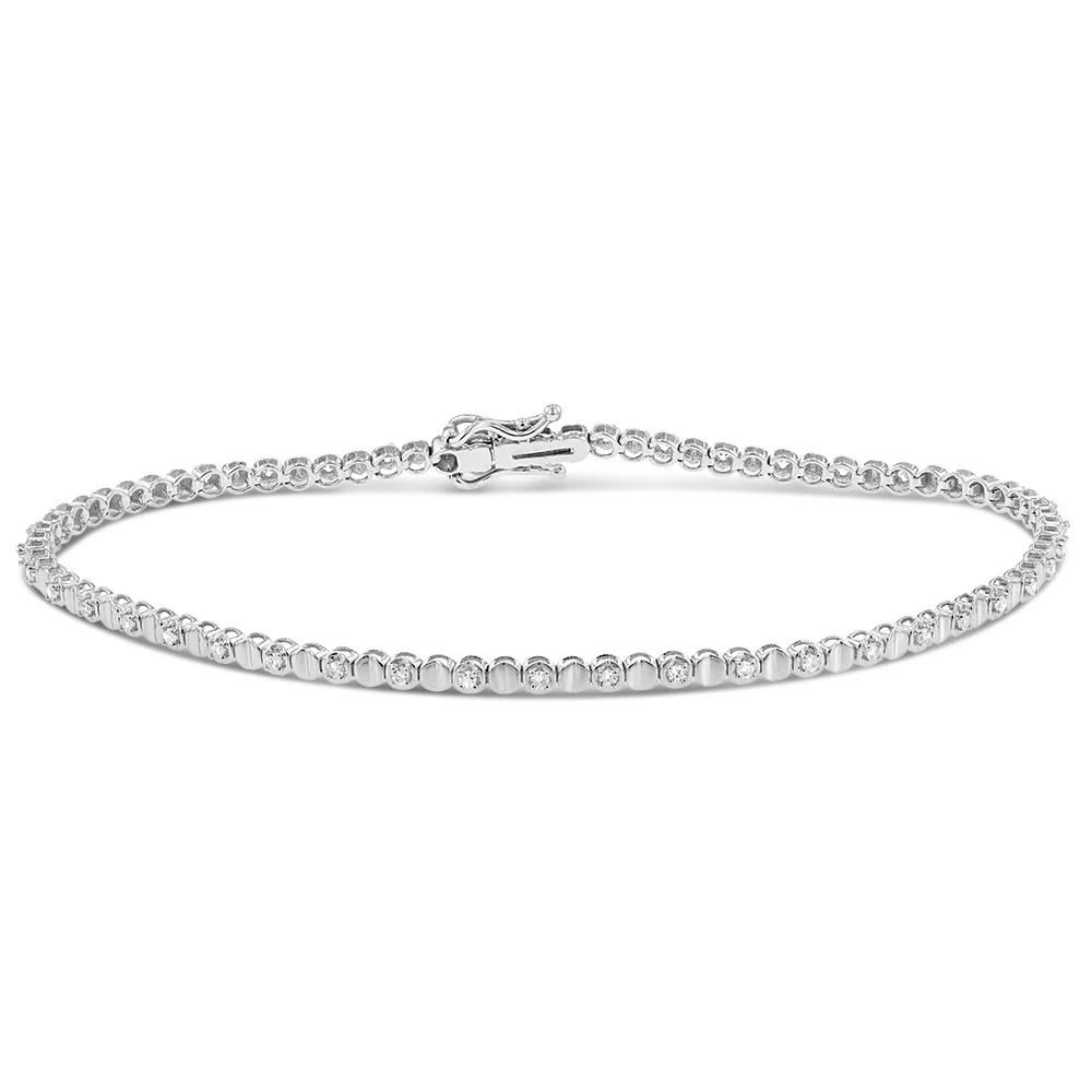 Luminesce Lab Grown 1/5 Carat 17.5cm Tennis Bracelet 9ct