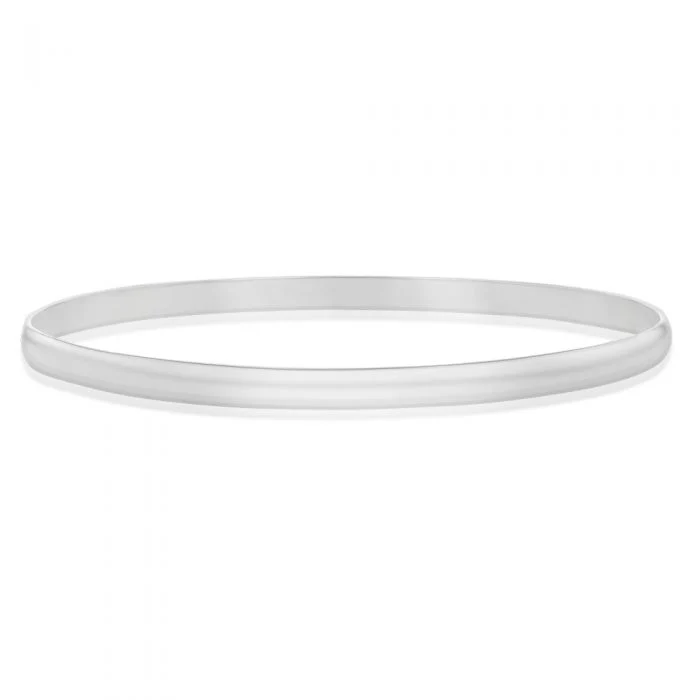Sterling Silver Half Round Bangle 65mm