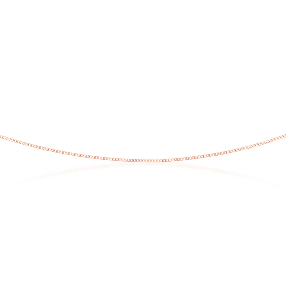9ct Rose Solid Gold 31 Gauge Curb Chain 41cm