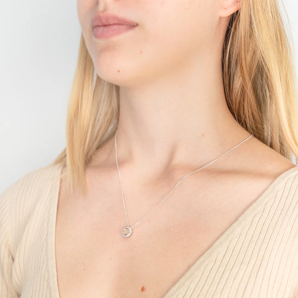 Pink Diamond 18ct White Gold 1/5 Carat Diamond Pendant