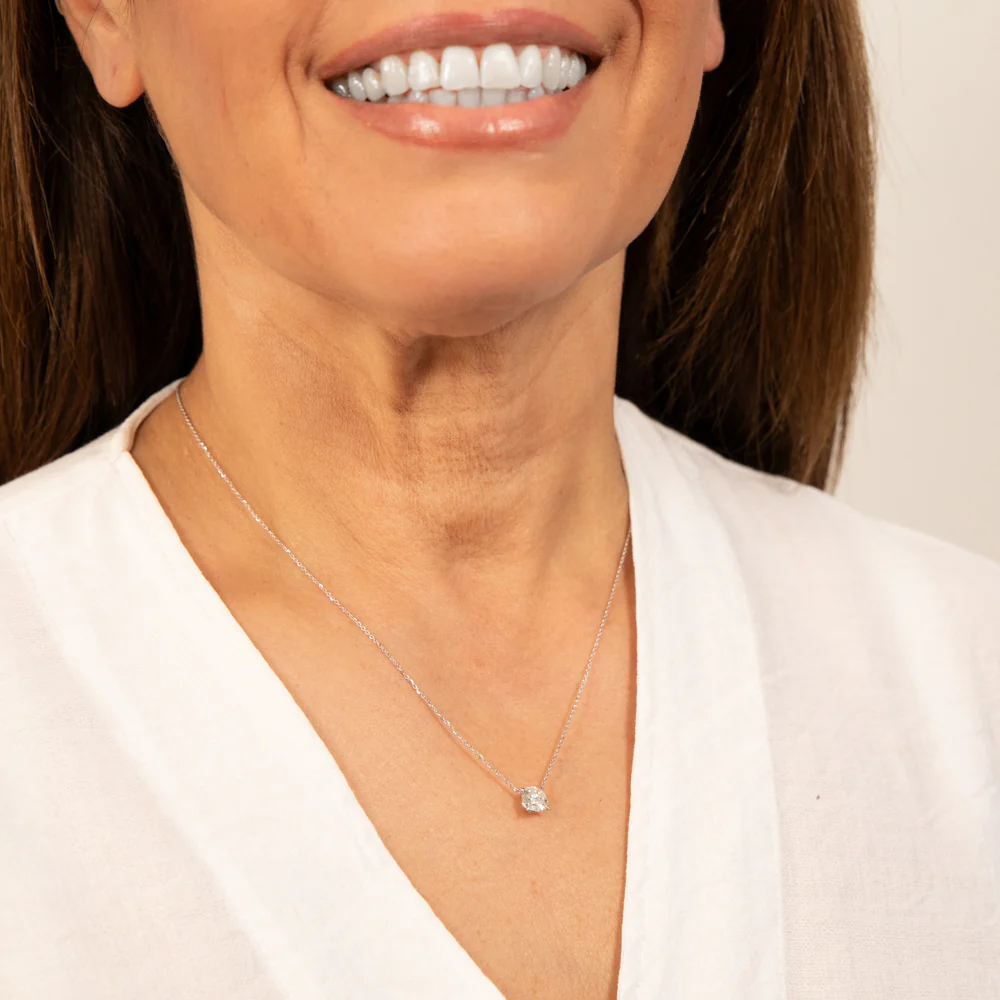 Luminesce Lab Grown 1 Carat Diamond Pendant 10ct White Gold