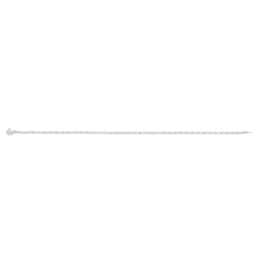 9ct White Gold 1/4 Carat Charming Tennis Bracelet 18cm