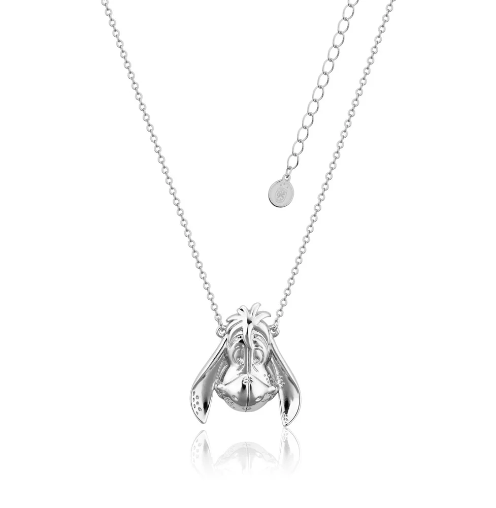 Disney White Gold Plated Winnie The Pooh Eeyore Pendant