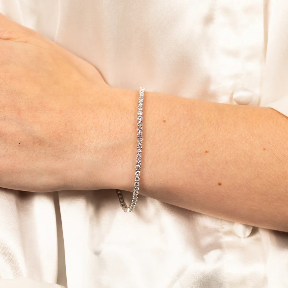 Luminesce Lab Grown 5 Carat Diamond Tennis Bracelet 9ct