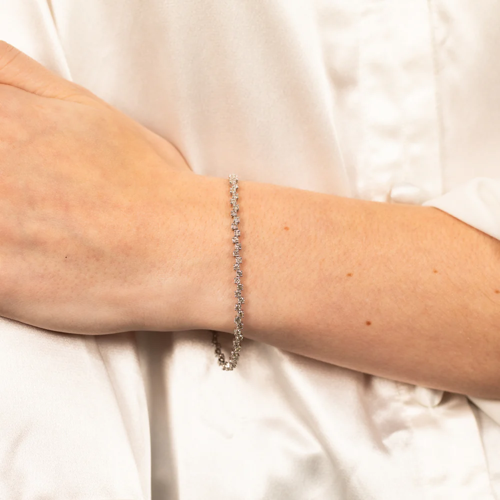 2 Carat Diamond Tennis Bracelet 10ct White Gold