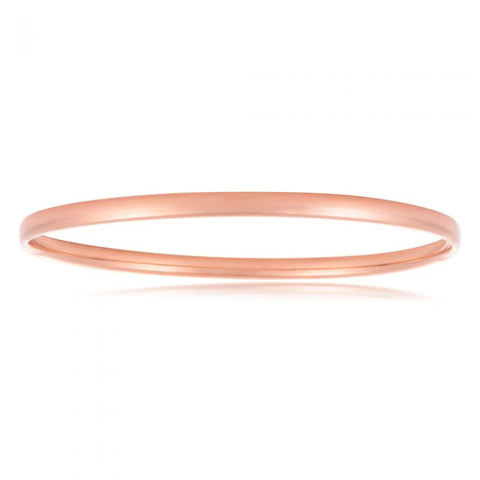 9ct Rose Gold Hollow Twist Bangle