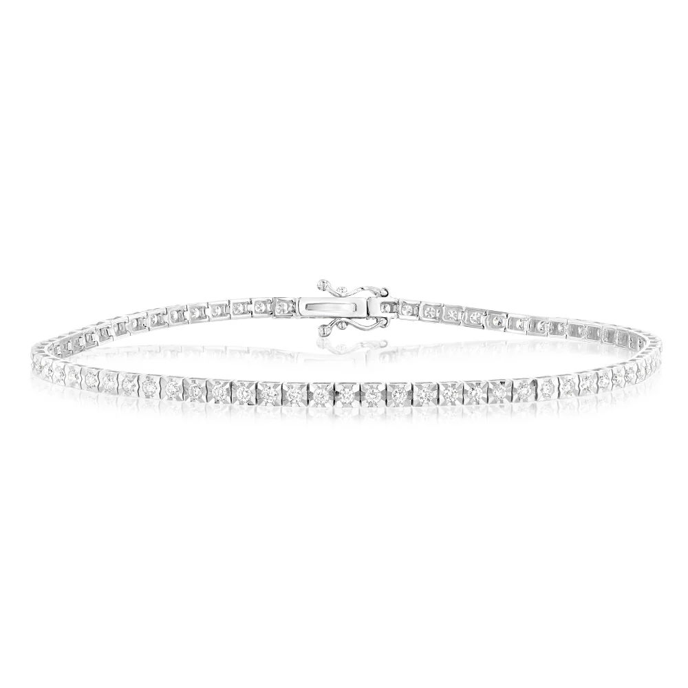 1 Carat Luminesce Lab Grown Diamond Tennis Bracelet 9ct