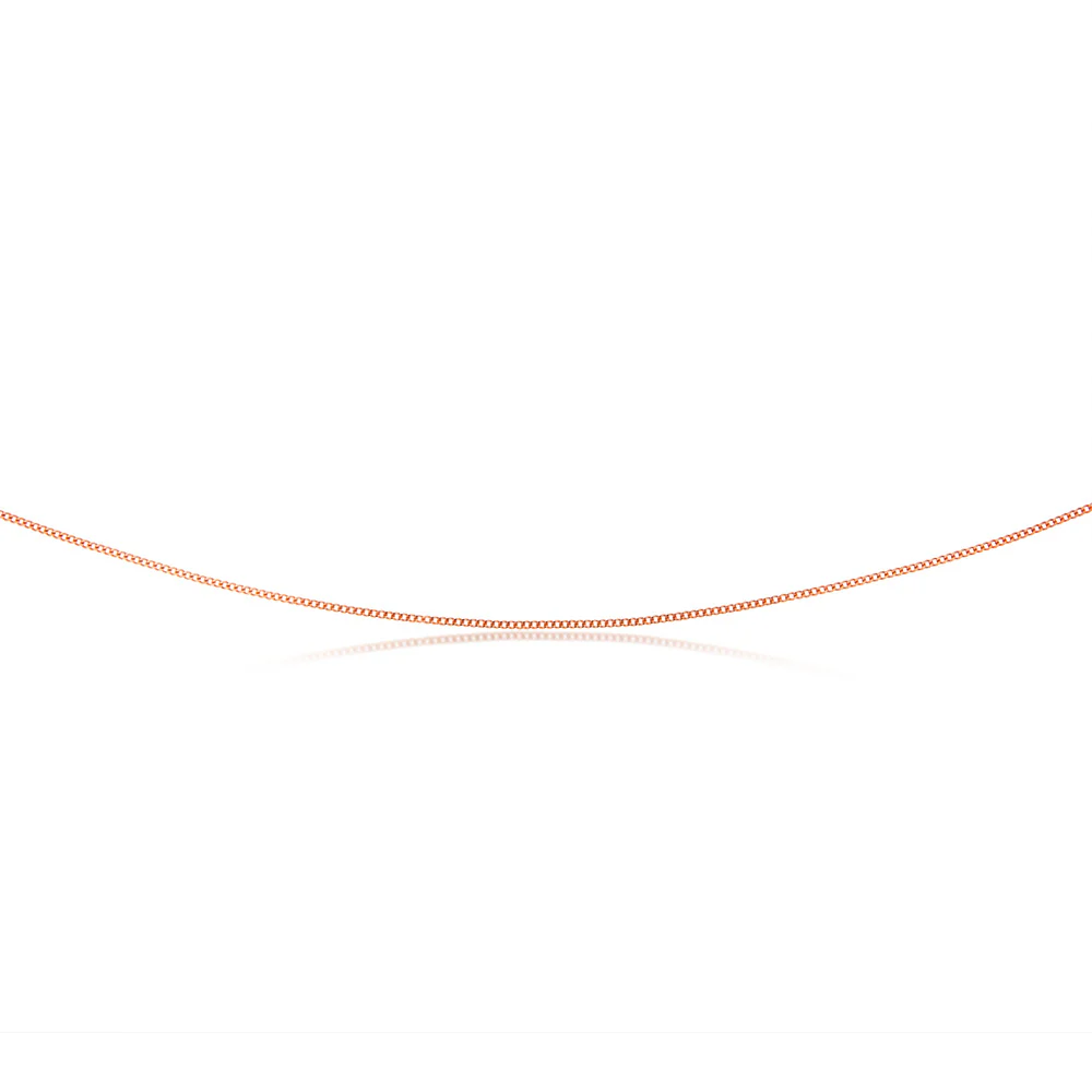 9ct Rose Solid Gold 31 Gauge Curb Chain 51cm