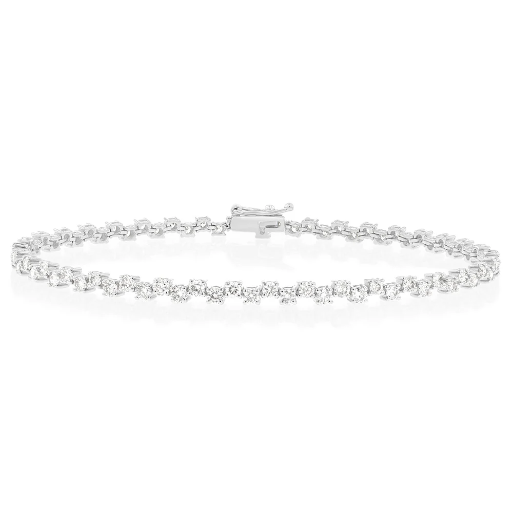 2 Carat Diamond Tennis Bracelet 10ct White Gold