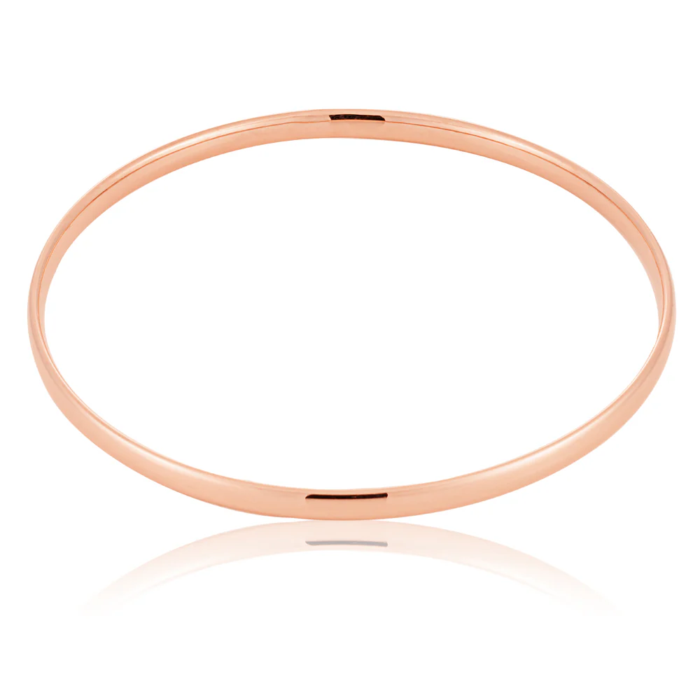 9ct Rose Gold Hollow Twist Bangle