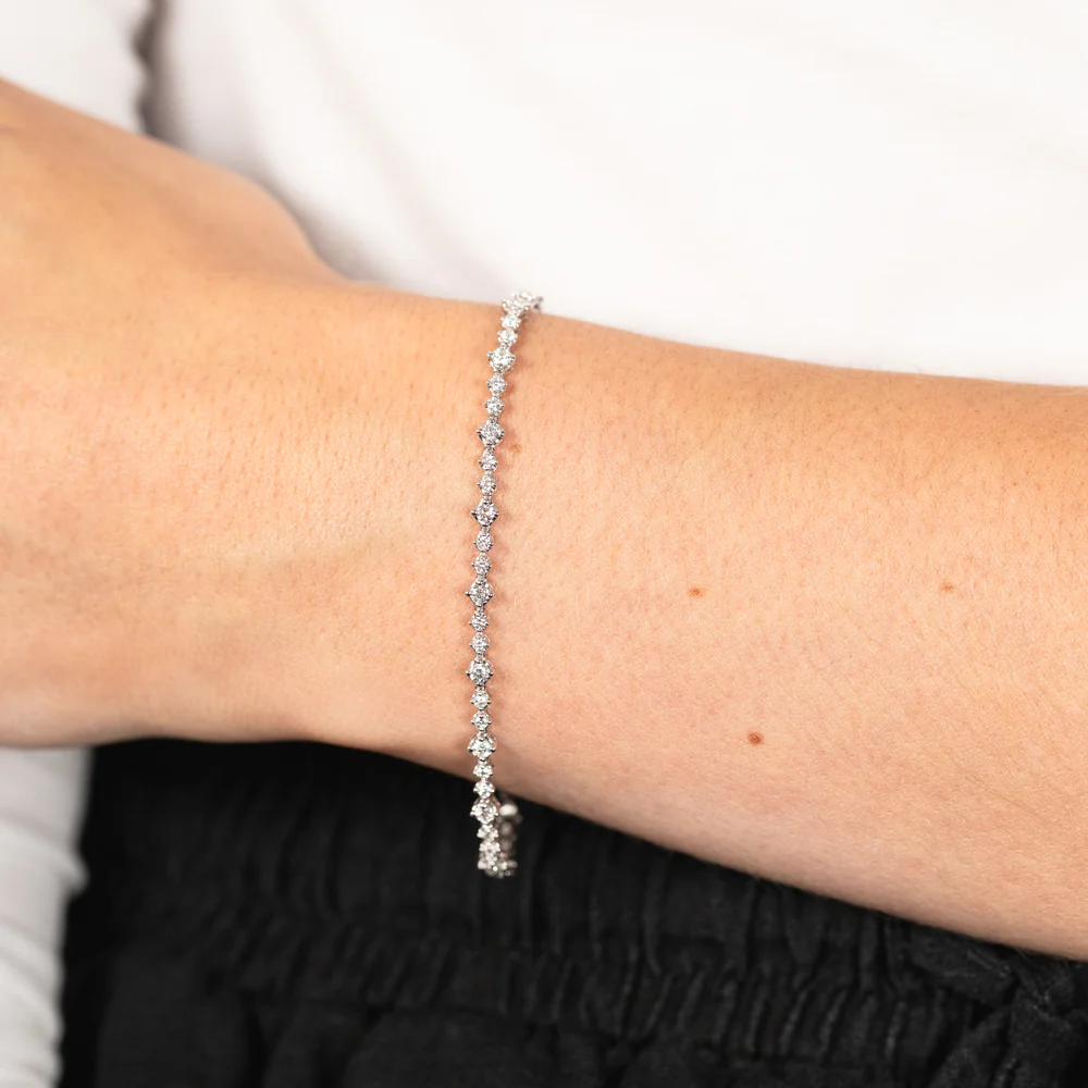 Luminesce Lab Grown 9ct White Gold 1.5 Carat Diamond Bracelet
