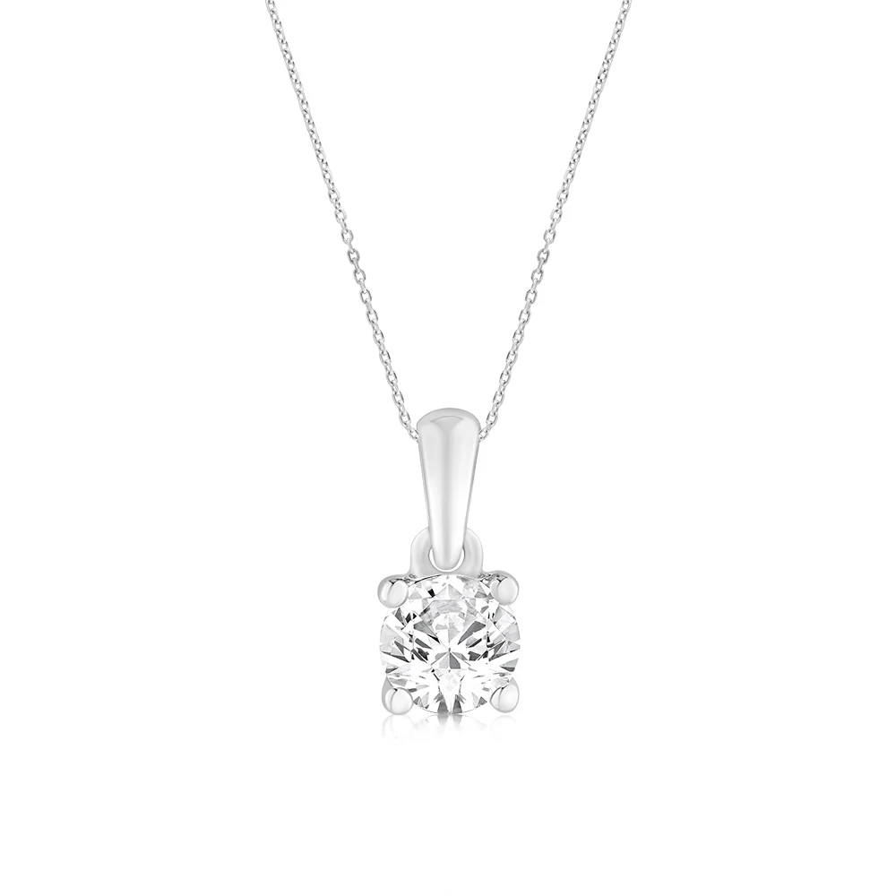 Luminesce Lab Grown 3/4 Carat Diamond Solitaire Pendant 9ct Gold