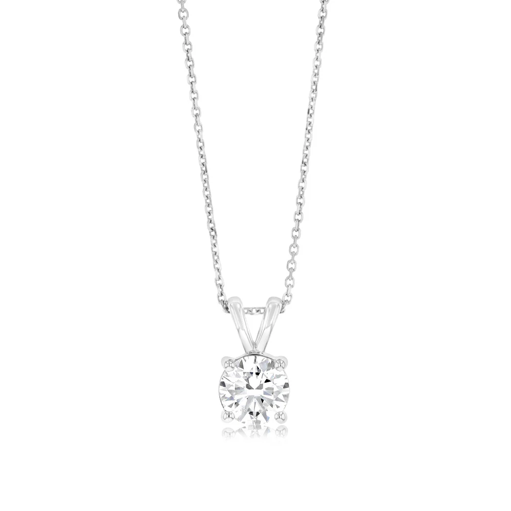 Luminesce Lab Grown 1.5Ct Diamond Pendant 9ct White Gold