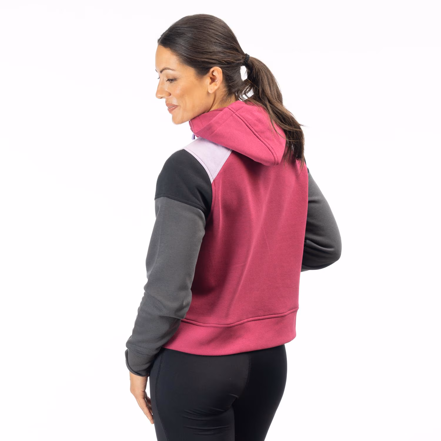 Huntley Pullover 1/4 Zip Crop Hoodie