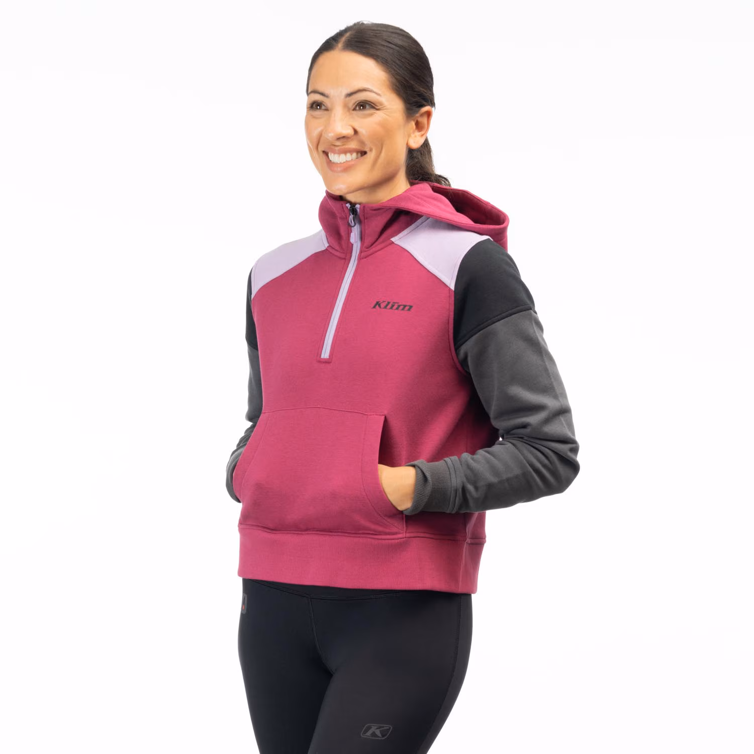 Huntley Pullover 1/4 Zip Crop Hoodie