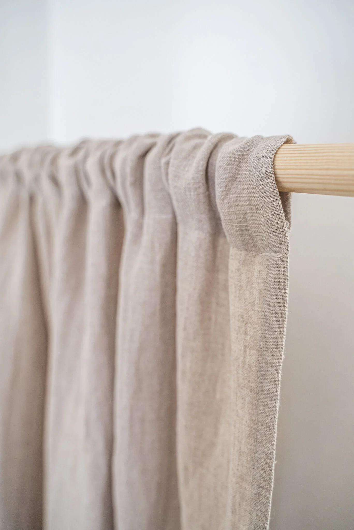 Leinenvorhänge mit Stangentasche (1 Paar). Sondergrößen erhältlich
