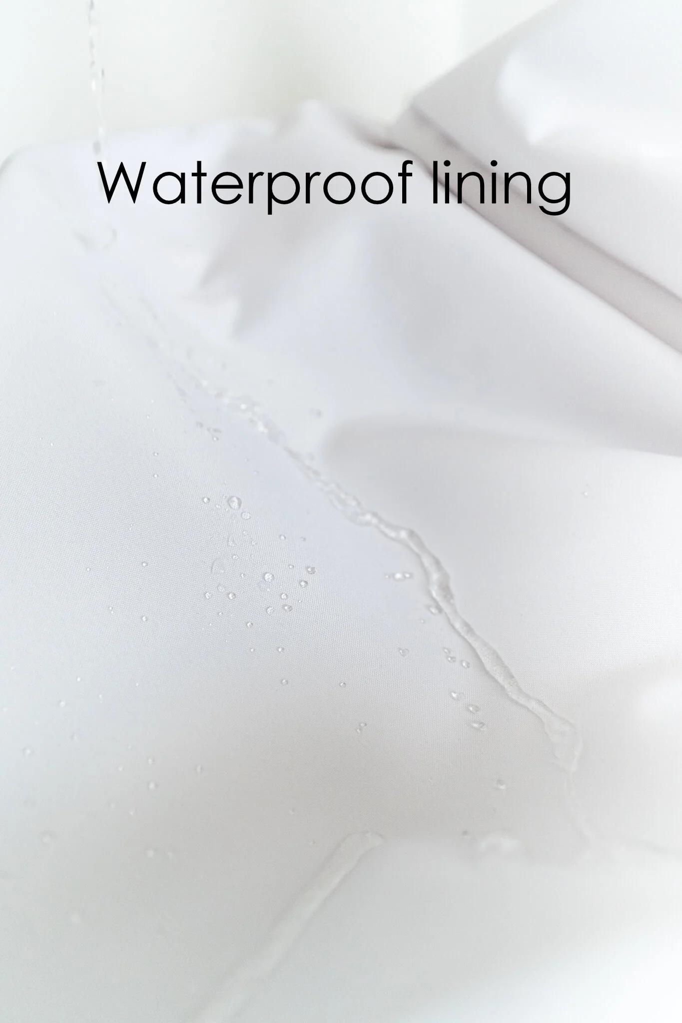 Duschvorhang aus Leinen mit wasserdichtem Futter in weißer Farbe. Sondergrößen erhältlich