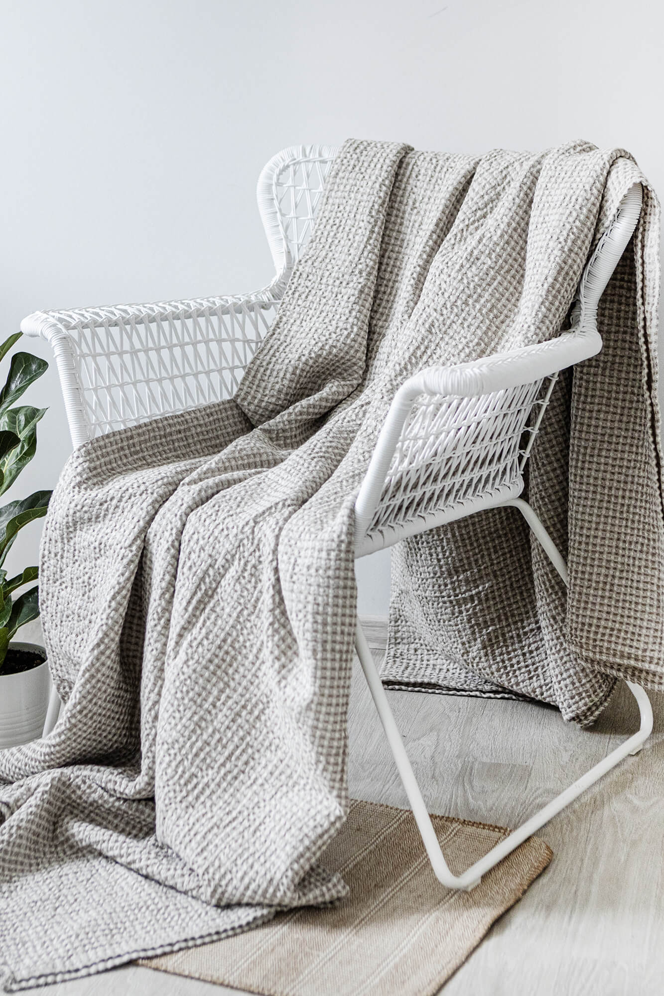 Waffeldecke in Naturfarbe