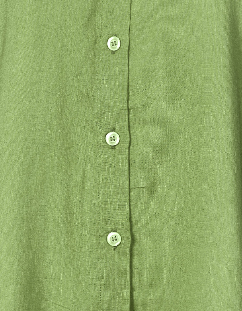 Kurzarm Bluse in grün aus  Viskose