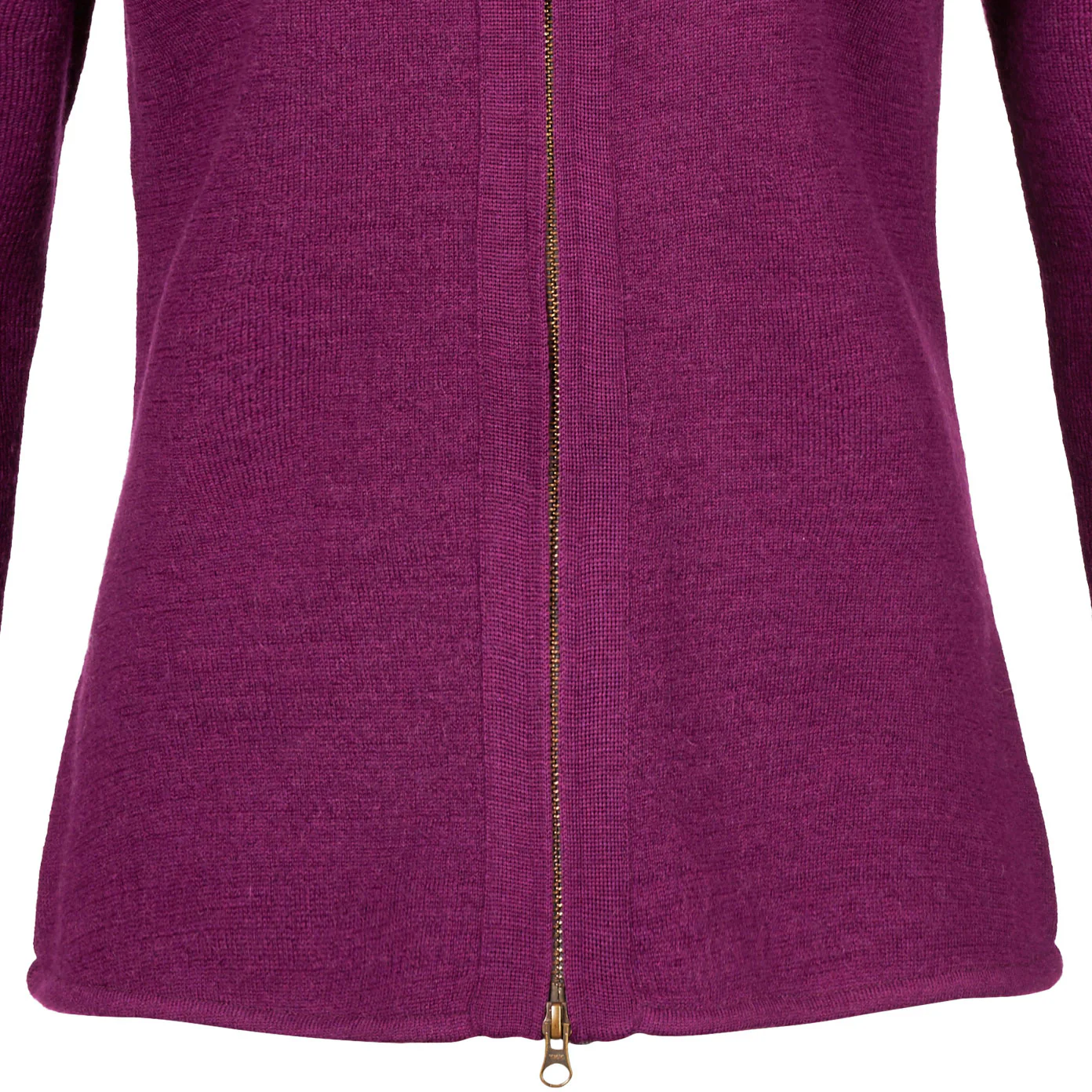 Damen Kapuzenjacke mit Doppelreiverschluss aus reiner Merinowolle