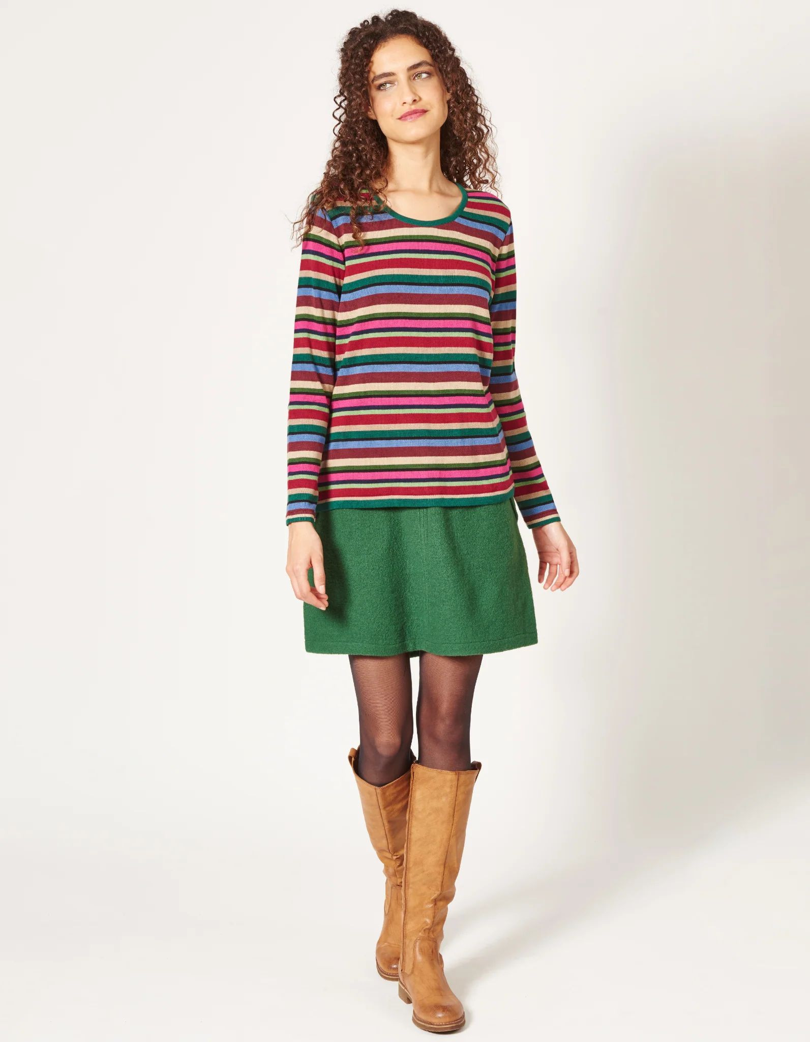 Gestreifter Sweater Bibi aus Bio-Baumwolle